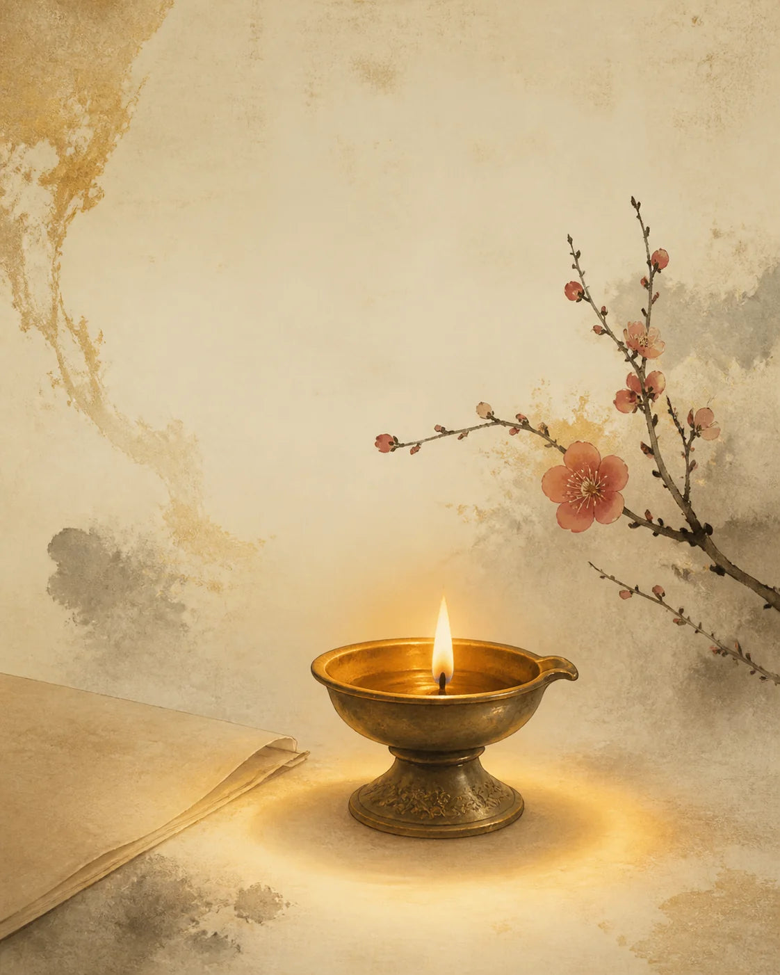 A steady bronze lamp representing Ding Yin Fire